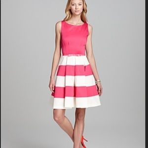 Kate Spade Pink and White Cocktail Dress Size 6